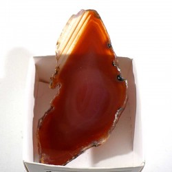 Agate marron du Brésil - boite de collection 4cm