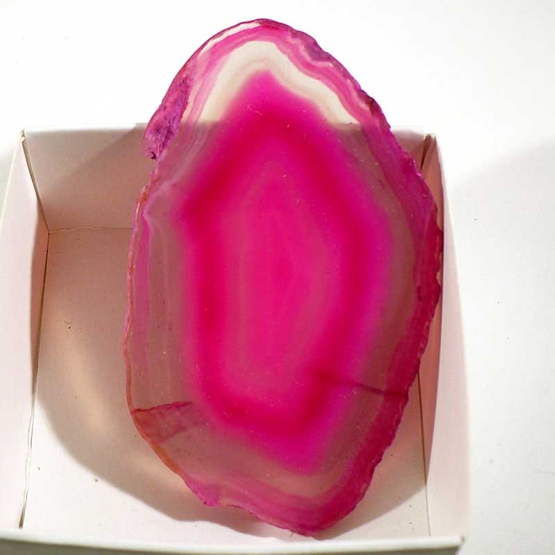 Agate rose du Brésil - boite de collection 5cm Agate rose du Brésil - boite de collection 5cm