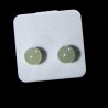 puces d'oreilles en new Jade tige argent