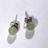 puces d'oreilles en new Jade tige argent