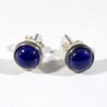 puces serties argent en lapis-lazuli