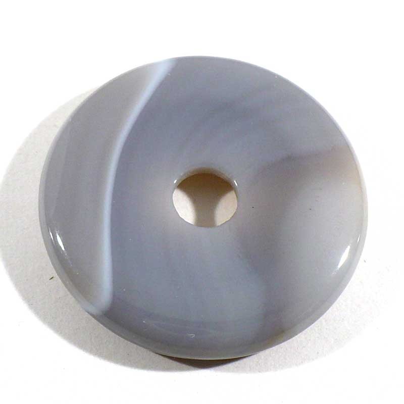 Pendentif donuts en agate naturelle 3cm