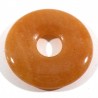 Pendentif donuts en aventurine orange 3cm