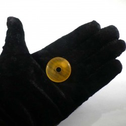 Pendentif donuts en calcite orange 3cm
