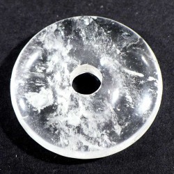 Pendentif donuts en cristal de roche 3cm