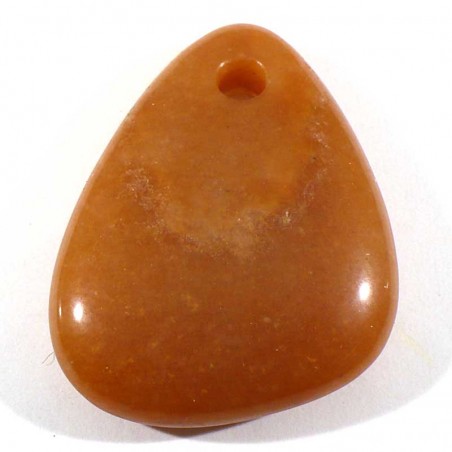 Pendentif galet plat en aventurine orange 4cm